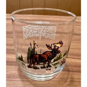 Vintage Sunoco North American Wildlife Glass Libbey North American Moose